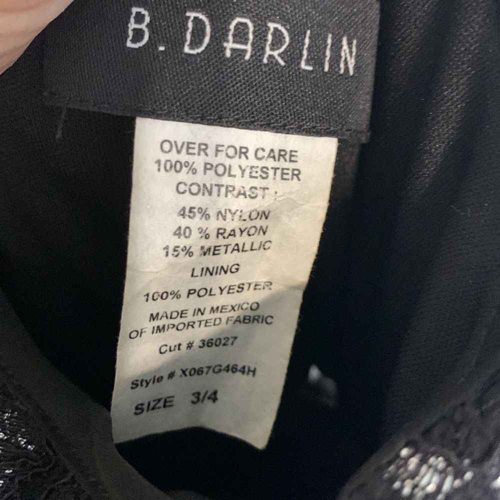 B. Darlin | Black Lace Cutout Women’s Jeweled Cocktail Evening Dress Homecoming - Picture 14 of 14